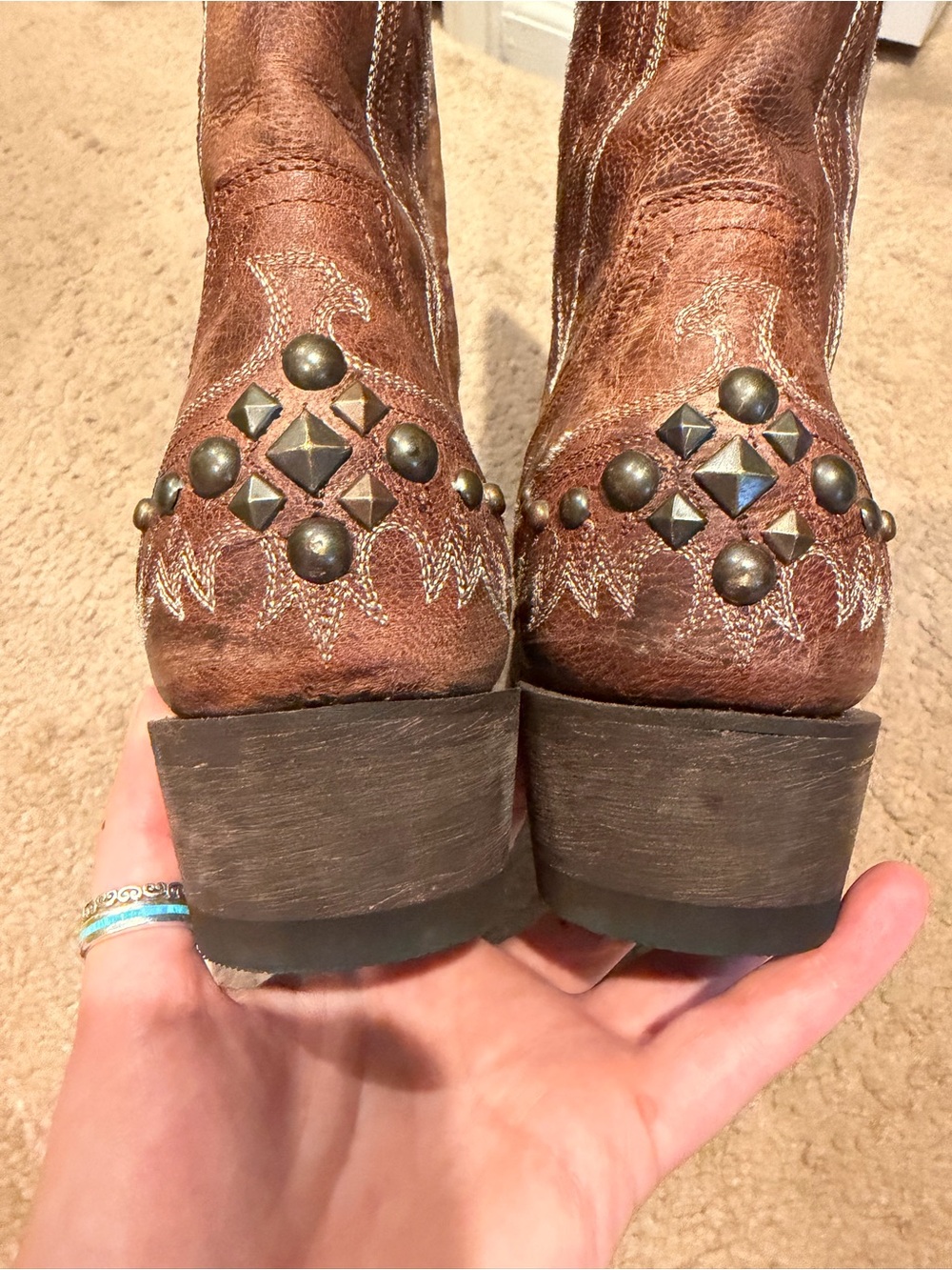 Idyllwind Trouble Brown Embroidered Leather Western Boots - Picture 12 of 16